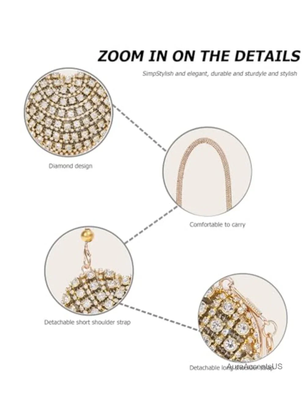 Small Rhinestone Heart Shape Clutch Purse Evening Bag Prom Party Wedding